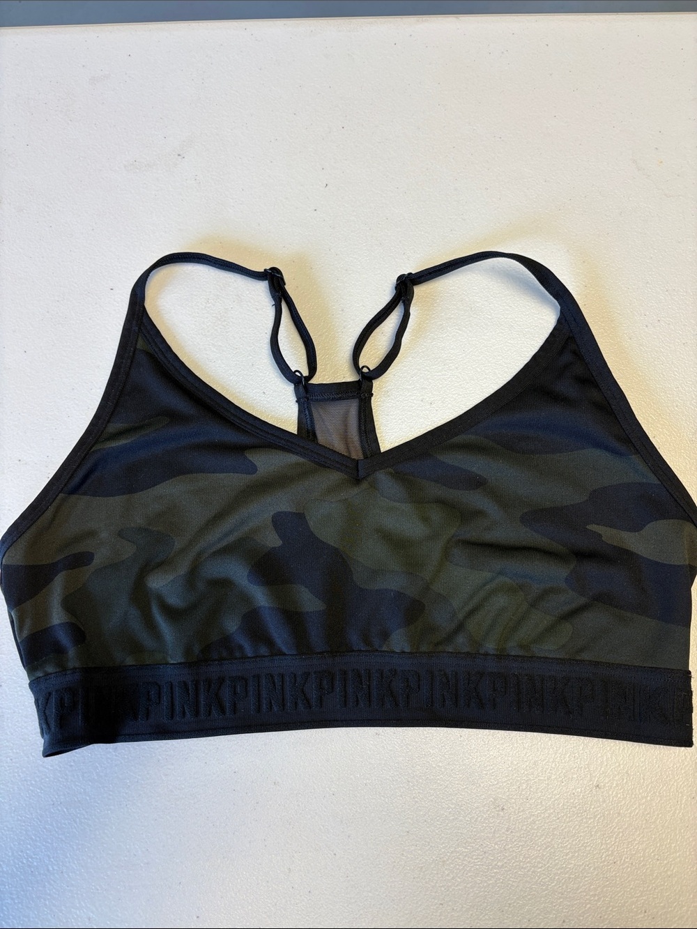 Halter Camo Sports Bra  by PINK   Sz L